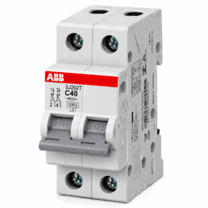 Minidisjuntor Bipolar 40A 5kA /3kA em 220 V/380 V Termomagnetico Curva CSJ202T-C40 ABB