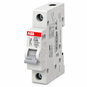Minidisjuntor Monopolar 20A 5kA /3kA em 127V/220 V Termomagnetico CurvaC SJ201T-C20 ABB