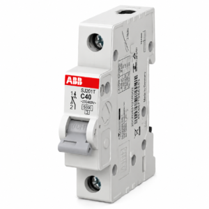 Minidisjuntor Monopolar 40A 5kA /3kA em 127V/220 V Termomagnetico CurvaC SJ201T-C40 ABB