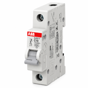 Minidisjuntor Monopolar 10A 5kA /3kA em 127V/220 V Termomagnetico CurvaC SJ201T-C10 ABB
