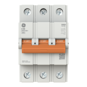 MINIDISJUNTOR Tripolar 50A 10kA/6kA em 220V/380V Termomagnetico Curva CG63H-C50 ABB